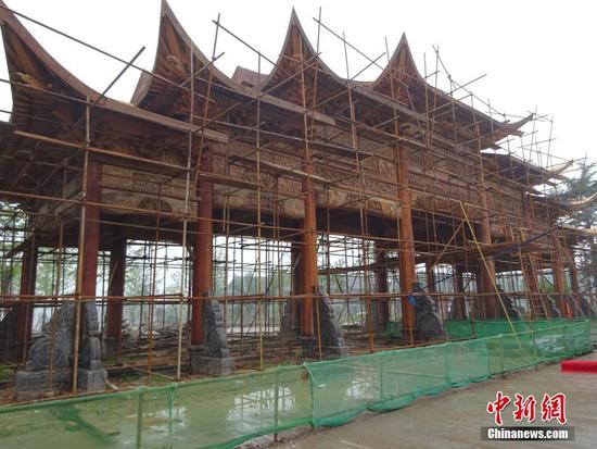 开封朱仙镇建世界最大木牌楼 高约5层楼
